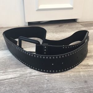 Lane Bryant Black Studded Belt with elastic 22-24